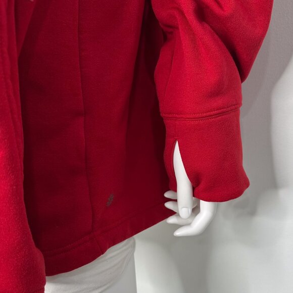 Athleta Altitude Polartec Funnel Neck Sweatshirt in Candy Red Women's Size 2X - Picture 12 of 16